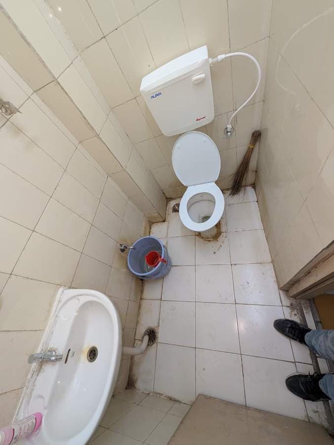 Washroom fixture installation in hospital support rooms