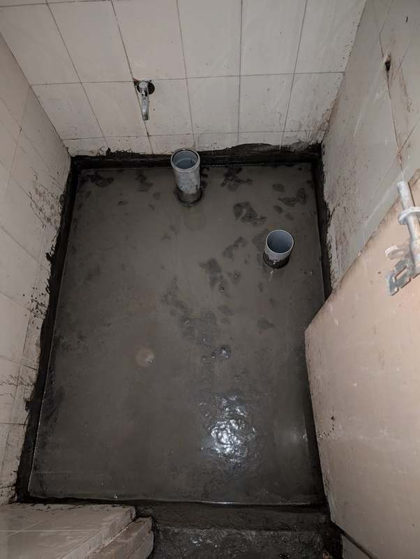 Hospital washroom renovation work