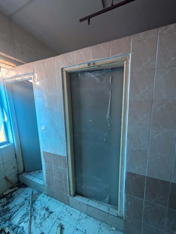 Hospital washroom renovation work