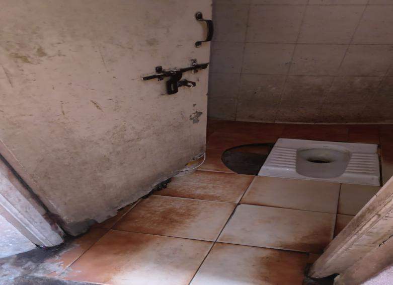 Parking-Side Toilet — before renovation